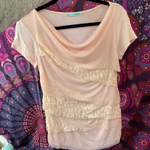 Maurice’s Baby pink lace blouse